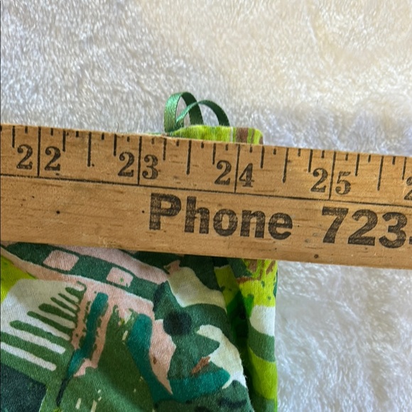 Haute Hippie Top Womens XL Safari 100% Cotton Green Seashell Beaded Bohemian - Picture 9 of 12